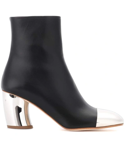 Shop Proenza Schouler Leather Ankle Boots In Llack Metal