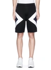 NEIL BARRETT 'Modernist' panel neoprene sweat shorts