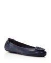 Tory Burch 'minnie' Travel Ballet Flat (women) In Royal Navy