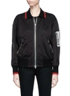 ALEXANDER WANG Leather patch piercing mesh bomber jacket