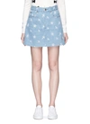 MARC JACOBS High waist stud embellished floral denim skirt