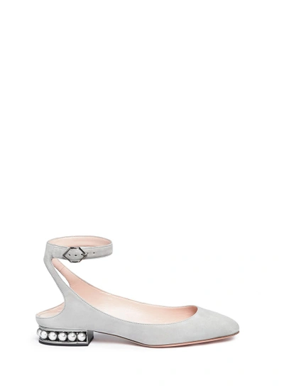 Shop Nicholas Kirkwood 'casati Pearl' Suede Ballerina Flats