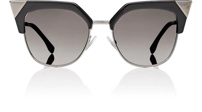 Fendi Cat-eye Sunglasses In Blkdkruth/grey Ms Slv