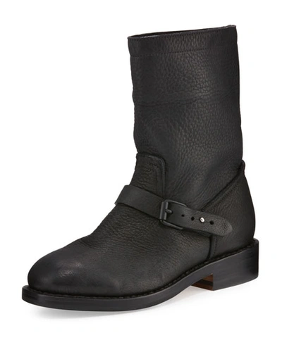 Rag & Bone Oliver Pebbled Leather Boot, Black