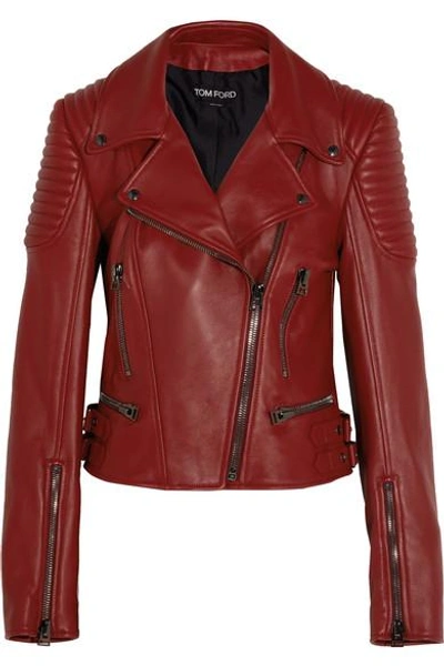 Shop Tom Ford Leather Biker Jacket