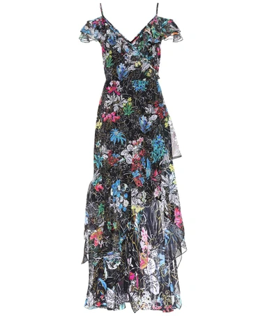 Shop Peter Pilotto Printed Silk Georgette Dress In Llack