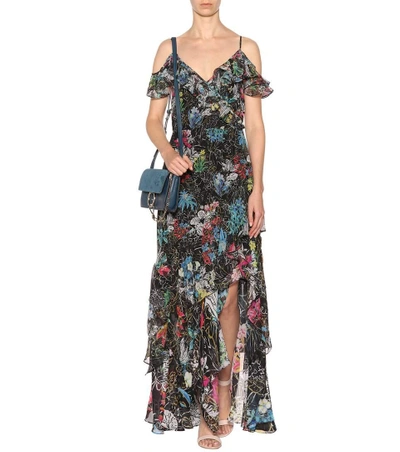 Shop Peter Pilotto Printed Silk Georgette Dress In Llack