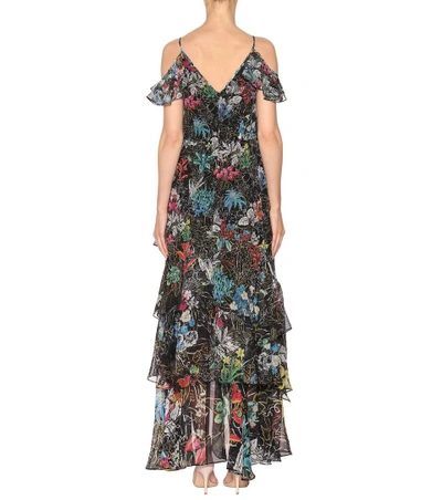 Shop Peter Pilotto Printed Silk Georgette Dress In Llack