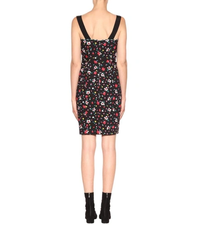 Shop Marc Jacobs Printed Stretch-cotton Dress In Llack Multi