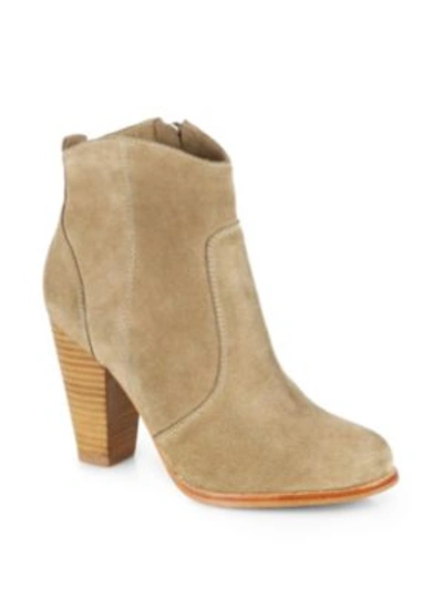 Joie Dalton Suede Ankle Boots In Cement Natural