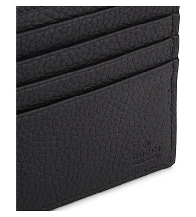 Shop Gucci Rev D'orient Dragon Embroidered Leather Billfold Wallet In Black