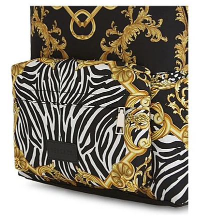 Shop Versace Medusa Backpack In Black/gold