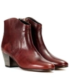 Isabel Marant Etoile 50mm Dicker Leather Ankle Boots In Brown