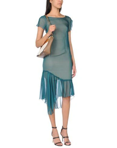 Shop Alberta Ferretti Knee-length Dress In Deep Jade