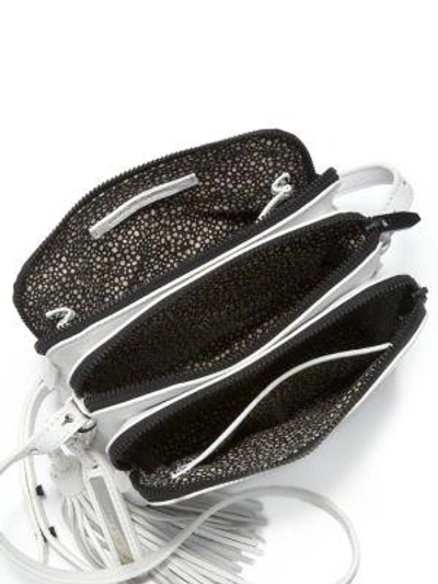 Shop Loeffler Randall Small Triple-zip Leather Crossbody Bag In Black