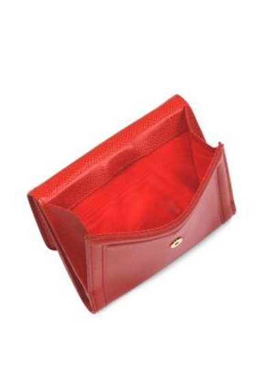 Shop Ferragamo French Continental Vara Bow Leather Wallet In Lipstick
