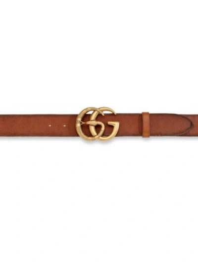 Gucci Double G Leather Belt In Cuir