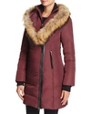 Mackage Kay Lavish Fur Trim Down Coat In Bordeaux