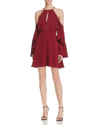 Shop Milly Stretch Silk Melody Dress In Bordeaux