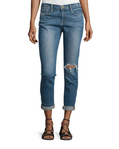 Frame Le Garcon Distressed Cropped Jeans, Cooper