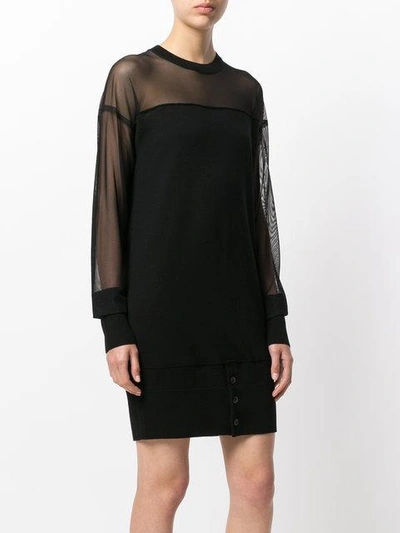Shop Mcq By Alexander Mcqueen Mcq Alexander Mcqueen Sheer Dress - Black