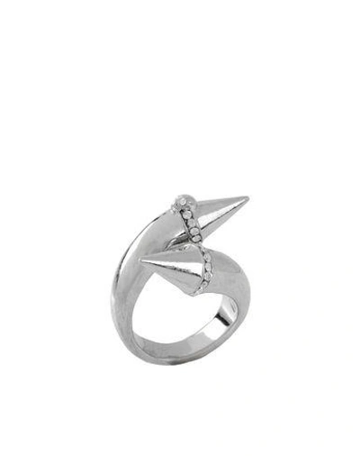 Shop Mcq By Alexander Mcqueen Rings In Silver