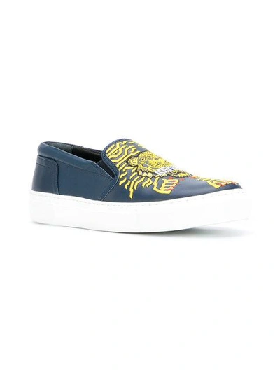 Shop Kenzo Tiger Embroidered Sneakers