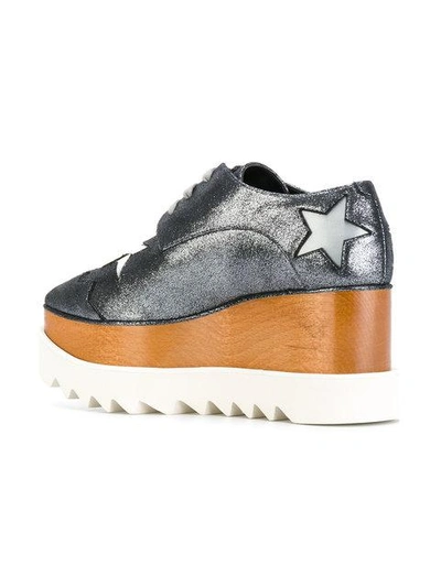 Shop Stella Mccartney Glittered Elyse Shoes In Grey