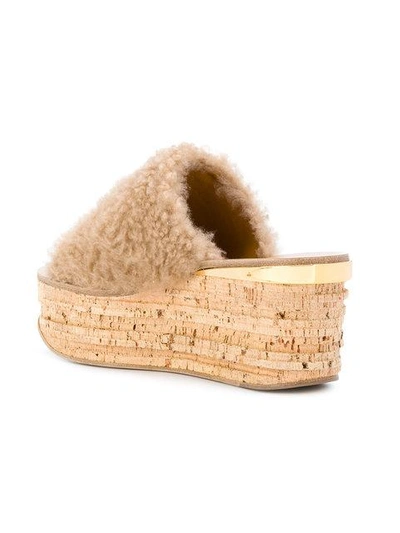 Shop Chloé Camille Shearling Mules