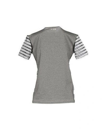 Shop Miu Miu T-shirts In Grey