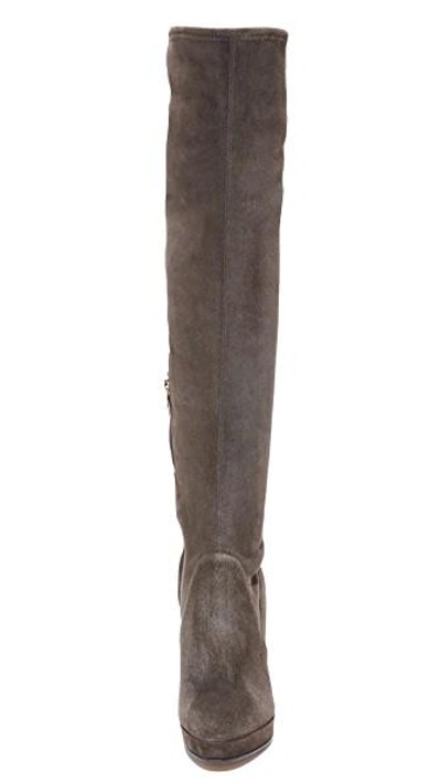 Shop Sergio Rossi Sharon Boots In Gris Fonce