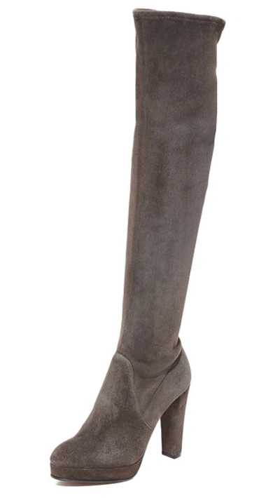 Sergio Rossi Sharon Boots In Gris Fonce