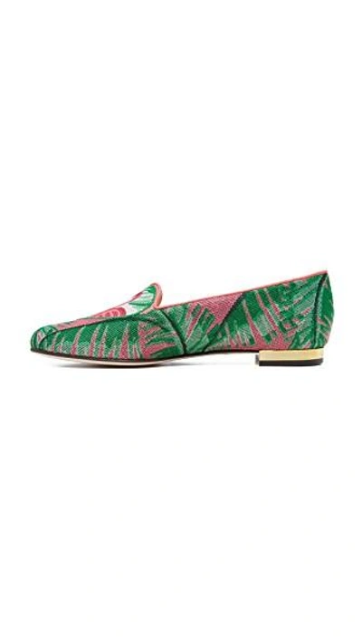 Shop Charlotte Olympia Flamingo Slippers In Multi