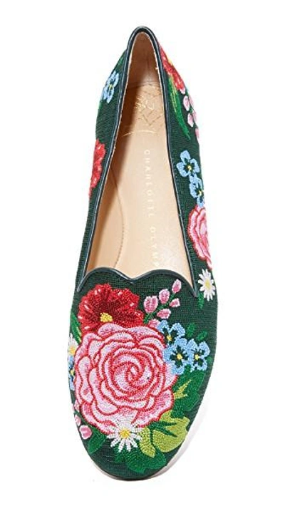 Shop Charlotte Olympia Rose Garden Slippers In Multi