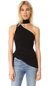 Cinq À Sept Briah One-shoulder Top In Black