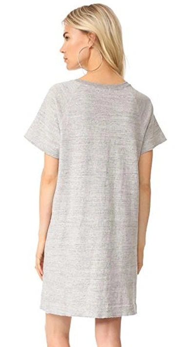 Shop James Perse Heathered Dress In Heather Grey