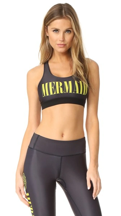 Chrldr Mermaid Sports Bra In Black