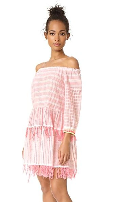 Shop Lemlem Anan Mini Dress In Rose