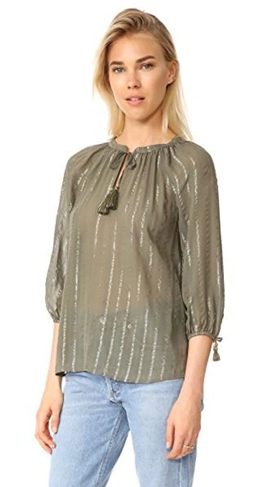 Shop Joie Julianie Blouse In Fatigue