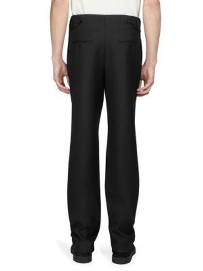 Shop Saint Laurent Tuxedo Wool Trousers In Black