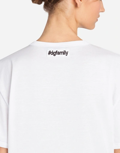 Shop Dolce & Gabbana T-shirt With Boycott Print In White