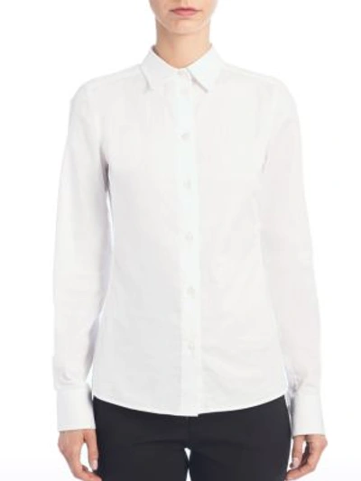 Shop Dolce & Gabbana Stretch Cotton Shirt In White