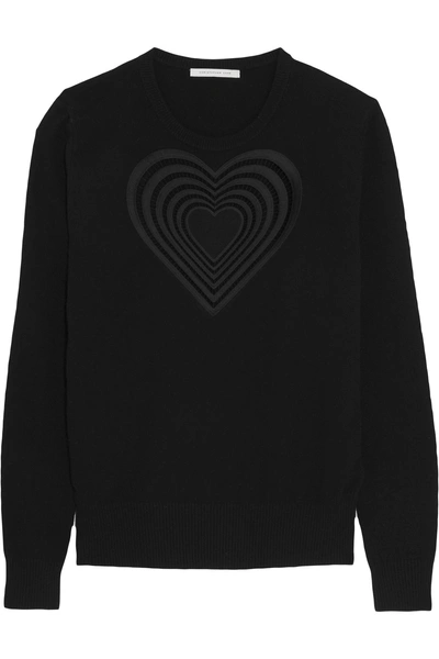 Christopher Kane Embroidered Wool And Cashmere-blend Sweater