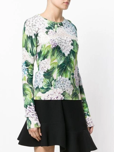 Shop Dolce & Gabbana Hydrangea Knitted Jumper