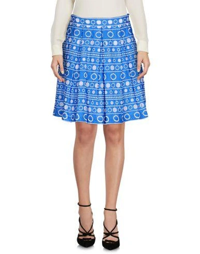 Shop Boutique Moschino Knee Length Skirt In Azure