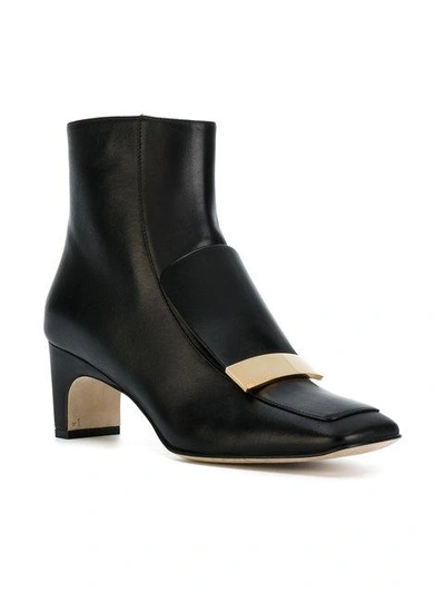 Shop Sergio Rossi Sr1 Square-toe Boots In Black
