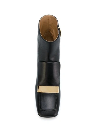 Shop Sergio Rossi Sr1 Square-toe Boots In Black