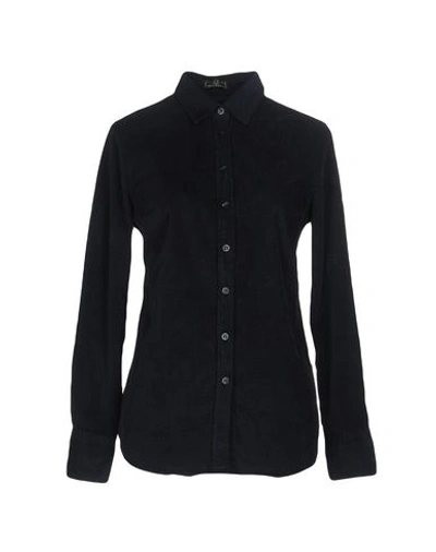 Fred Perry Solid Colour Shirts & Blouses In Dark Blue