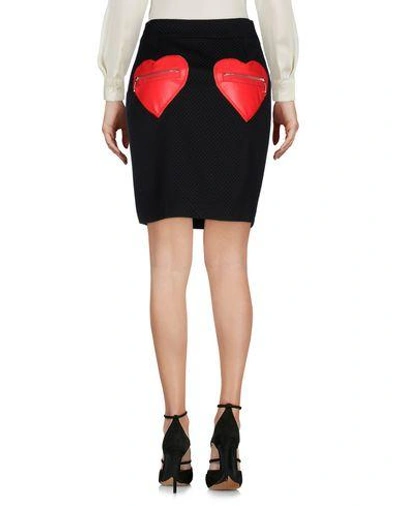 Shop Love Moschino Knee Length Skirt In Black