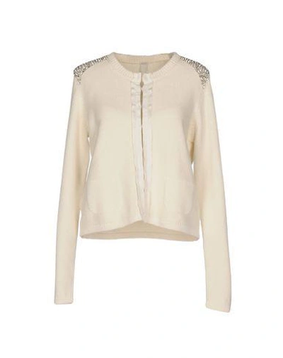 Shop Pinko Cardigans In Ivory
